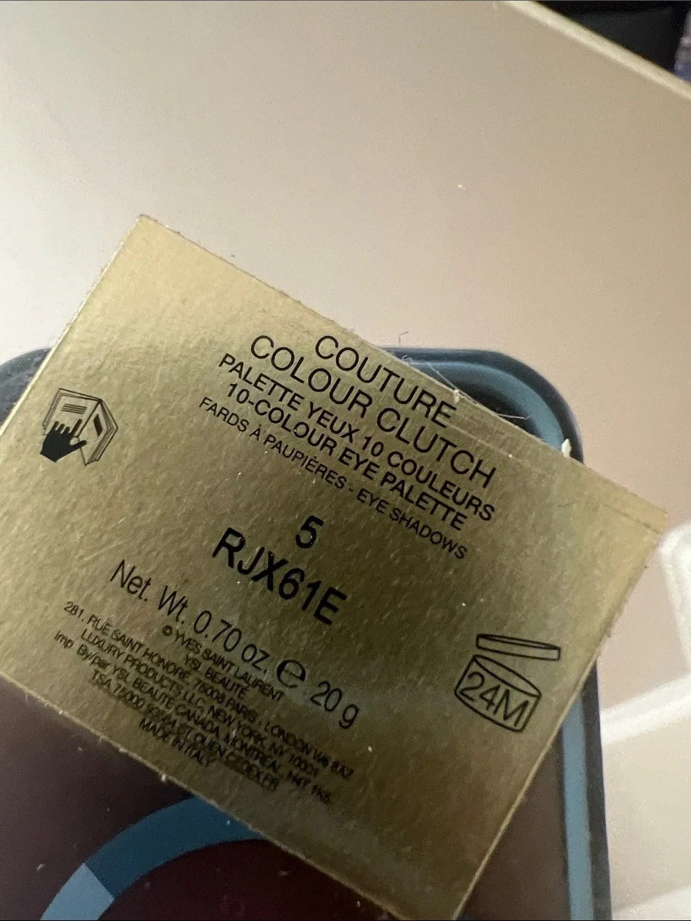 Yves Saint Laurent Black and Gold Quilted Compact Palette